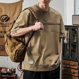 Fashion Mens Loose Oversized Tshirt with Round Neck and Short Sleeve Cotton for Summer Men Clothing Camisetas Streetwear 240428