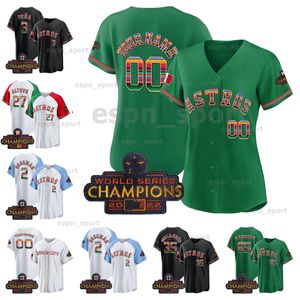 Män kvinnor ungdom mexico astros 2 bregman baseball tröja 27 altuve 44 alvarez 3 pena houston verlander ramber valdez 71 hader jeff bagwell bryan jose abreu shirts