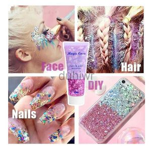 Body Glitter Gel Glitter Face Body Lip Glitter Eyeshadow Stage Cosplay Party Makeup Gel D240503