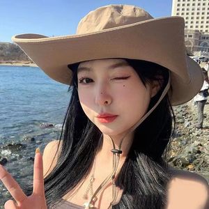 Berets 2024 Retro Mountaineering Hat Women Spring Summer Outdoor Camping Camping Western Cowboy Hats Proste Sunshade Fisherman Cap