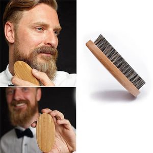 Nuovo pennello per barba per setole di cinghiale per uomini Massaggio del viso in bambù che fa miracoli per pettinare la barba e i baffi drop shippingbamboo setola pettine