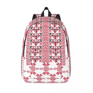 Mochila Palestina Bordado Cruzado Backpacks Mochilas Resistentes à Água College Colégio Palestino Tatreez Bolsa Bolsa de Impressão