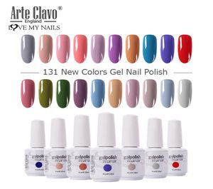 Arte Clavo 12pcs UV LED Gel Varnish Polish Poliska dekoracje sztuki manicure 131 Kolory żelowe lakier półprzepustowy żel gni żel Varnis1002014