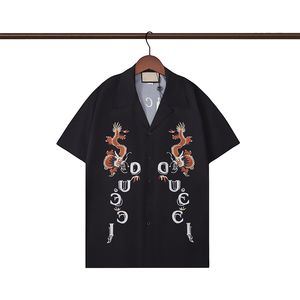 Дизайнерская модная футболка Hawaii Floral Letter Print Пляжные рубашки мужская дизайнерская шелковая рубашка для боулинга повседневные мужчины лето с коротким рукавом.