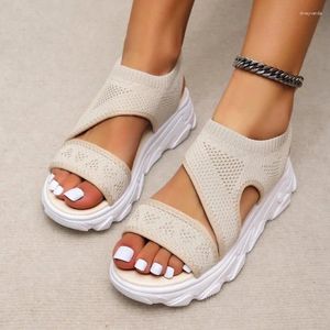 Casual Schuhe Mode Sommer Frauen Sandalen weiß weiß dicker Sandalien Offene Toe Beach für Zapatos Mujer