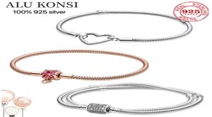 2021 New Love 100 925 Sterling Silber Perlen Armband für Frauen passen Original DIY Charm Jewelry6981252