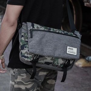 Day Packs Boys Camuflage Bicycle Messenger Bag Teenager Sports Sports Sports Laptop Oxford Students Bike Crossbody