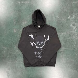 broken planet hoodie haikyuu hoodies BPM American Style Hoodie Street Hip Hop Men And Women Couple Wear Skull Foam Print Loose