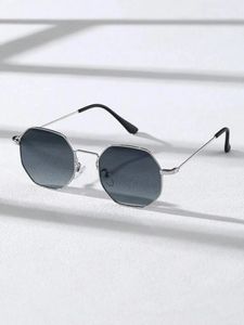 Solglasögon 1 par unisex rutinmässigt mode med en metallgeometrisk ram