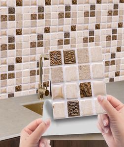 10pcs 3D Self Adsive Mosaic Plain Sticker Kitchen Want Want Stall Sticker Decor1013124