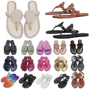 Kostenlose Versandsandal -Miller -Folien Sport Metallic Snake Leder Designer Slipper Damen weiß schwarzer Patentgelb roter Flip Flops Trainer Strand Schuhe Damen Damen