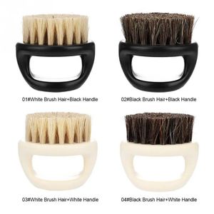 Wild Boar Fur Herr rakborste Barber Salong Män Ansiktsskägg Rengöringsapparat Rakarverktyg Razor Brush med handtag för män