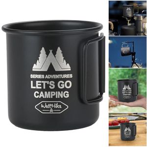 Muggar 300 ml campingvattenkopp med fällbart handtag Tea Beer Coffee Mug Aluminium Alloy Portable Lightweight For Outdoor Use