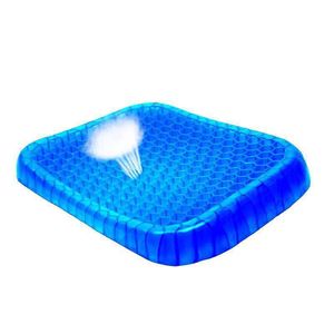 TPE Silicone Gel Seat Cushion Cooling Mat Honeycomb Thick Sitting Cushions Pads for Pressure Relief Back Pain Summer Ice Pad 240425