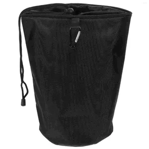 Depolama torbaları ev uygun giysiler klips kemer asılı çanta siyah çok fonksiyonel