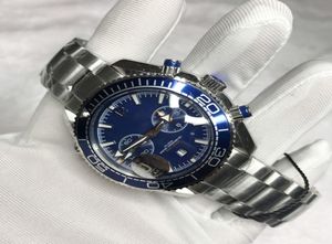 Mens Mavi Dial Luxury Watches Diver 300m 007 Baskı Master Ölmek İçin Zaman Yok Otomatik Mekanik Hareket Erkekler Saatler Çelik S5649072
