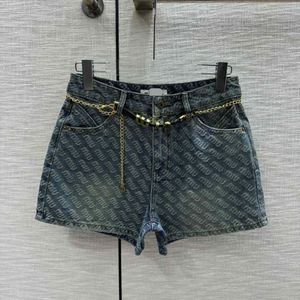 Kadınların her yerinde yüksek bel, logo mektubu tasarımcısı denim kot pantolon smlxl