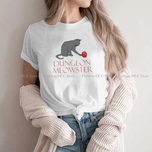 Magliette da donna Dungeon carine meowster Fashion Polyester Tshirts DND Game Stile femminile camicia rotonda.