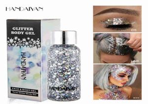 Handaiyan Eye Glitter Paznokcie Włosy Body twarz Glitter Gel Art Flash Heart Loose Crei Cream Festival Decoration Party Festiv2920167