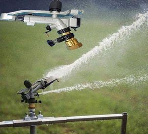 Attrezzatura per irrigazione Agricultural Sprinkler Rain Gun Gun Metal Spray Pun Giardino Giardino spolvera di rotazione a 360 gradi T2005302371617