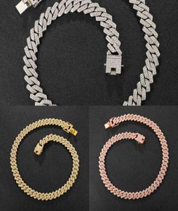 Hip Hop AAA Bling 135mm سلسلة بروش كوبية 2ROW ICE MAN NETLACE Diamond Zircon Cobble Men039S NETLACE WOMEN039S Jewelry 6740864