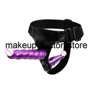 Massage Lesbian Strapon Harness Double Dildo Soft Silicone Strap on Cock Realistic Penis Adult Sexy Toys for Woman Sexy Products S6807309
