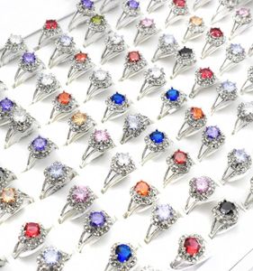 20 pezzi Style vintage Round Colorful Crystal Rings Whole Punk Bohémien Rings for Women Fashion Jewelry9016964