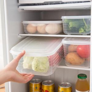 Förvaringsflaskor Fresh-keeping Box store kapacitet Kylskåp Plastfrukt Vegetabiliska torrvaror Försluten mellanmål