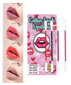 Lip Gloss Lipstick Caspo Casos de cotonete Batons de cotonete Cosméticos à prova d'água duradouros para mulheres maquiagem R5A82562251
