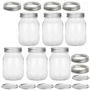 Bottiglie di stoccaggio da 6 pezzi Jar muratore di sciroppo di sciroppo Prugnale per la casa barattoli di vetro insalata di stagionatura