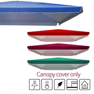 2.5/3M Outdoor Parasol Replaceable Cloth Without Stand Canopy Tent Gazebo Cover Square Camping Shade Cloth for Garden Patio 240419