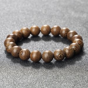 Natural Wooden Beads Bracelet Tibetan Buddha Rosary Handmade Bracelets Men and Women Yoga Meditation Prayer Beaded Jewelry Gifts 240417