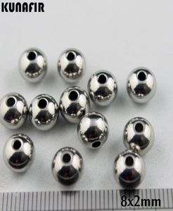 Foro da 15mm2mm25mm35mm foro 8 mm di diametro liscio 316 litri perle in acciaio inossidabile Accessori per la collana bracciale gioielli Parti fai -da -te 200 pcs Z8862687