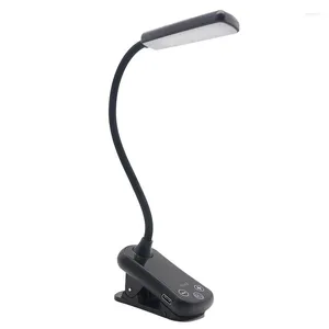 Lampy stołowe Klip LED na książce Lampka Lampa 3 Kolory 8 jasność USB ładowalne mini biurko