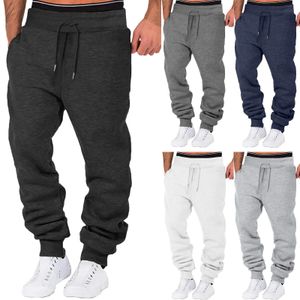 Calça masculina calça de moletom de pistas de moletom de ginástica slim fit gym joggers joggers bodgering calças de calça de sowas de cordão casual plus size 240423