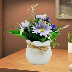 Decorative Flowers Indoor Artificial Plant Decoration Elegant Potted Plants For Home Office Decor 5 Flower Head Table