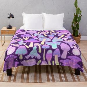 Blankets Spooky Mushroom Hunt Bed Boho Sublimation Flannel Bohemian Throw Blanket