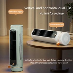 Bedroom desk mini tower fan rechargeable oscillating table 3speed wind speed adjustment up to 30 hours 240424