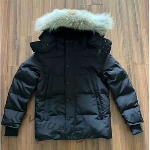 겨울 남자 다운 자켓 진짜 코요테 모피 디자이너 Homme Puffer Outdoor Windbreaker Jassen outerwear 후드 Fourrure Manteau Down Jacket Coat Diva Doudoune