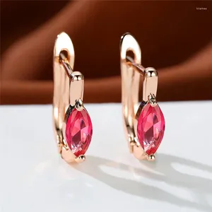 Hoop Earrings Crystal Female Zircon Stone Dainty Gold Color Wedding Jewelry For Women