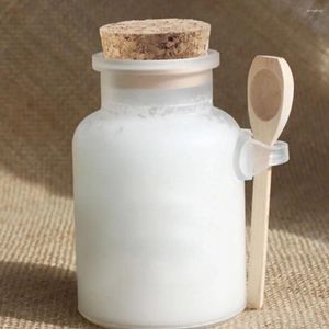 Bottiglie di stoccaggio da 100 ml Scrub addominali barattoli di sale vaso di maschera cosmetica con cucchiaio in legno imballaggio domestico organizzazione domestica