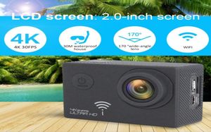 ウルトラHD 4K防水WiFiスポーツカメラ20インチスクリーン170度広角アクションカメラ1600MP 30MウォーターCAM1250190