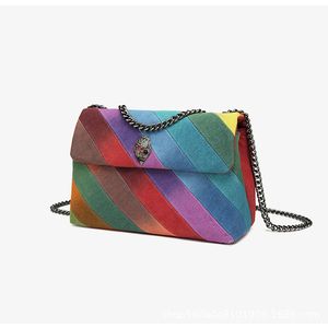 Kurt Geiger Women's Designer Bag Rainbow Woman Shoulder Crossbody Bags Designers Women Handbag Reagle Head Cross Body Chain Bags Luxury Colorful Cr4oss Body Bag