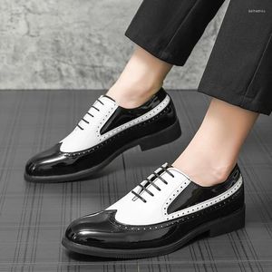 Casual Shoes Brand Size 38-48 Men Handmade Brogue Paty Wedding Leather High Quality Oxfords Business Formal