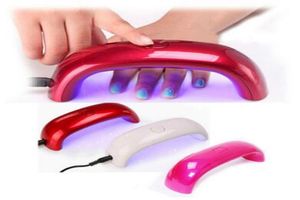 9W Mini USB LED UV Lâmpada de unha Secador de unhas Curando todas as unhas UV UNIDES DRISEIRAS DE Gel Polish Secy