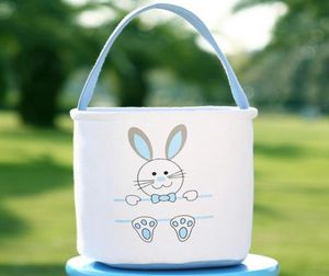 Easter Bunny Basket Monogram Canvas Bags Bunny Tail Tote Hinks Personlig snabb påskmonogram duk hinkar Alla56084891