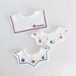 3pcs/lot badaber bibs kiss bandana feeding burp embroidery cloth soft生まれの幼児唾液タオル綿食事アクセサリー240429