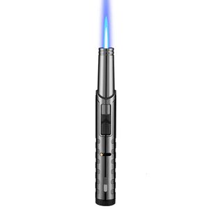 Pen Type Windproof Blue Flame Welding Gun Lighter Portable Outdoor Kitchen Lighter