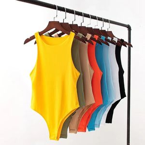 Sexy Fashion Sports Jumper Body Body Suit Women Casual Slim Y2K Beach Bourysuit Body Abbigliamento a colori solidi Top 240424