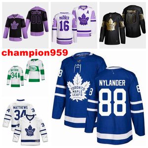 Custom adult Women kid hockey jersey 34 Auston Matthews 16 Mitchell Marner Nylander Ryan Reaves toronto maple leaf Morgan Rielly Max Domi Tyler Bertuzzi John jerseys